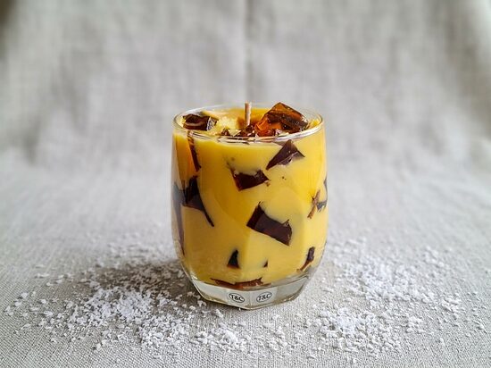 Aromātiskā dizaina sojas svece ar gēla vasku-Macchiato 